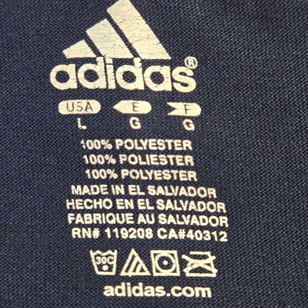 Adidas Michigan Wolverines Football Long Sleeve T Shirt Men's Large Navy Yellow - Picture 2 of 5